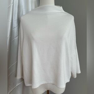 Chic White Women's Poncho